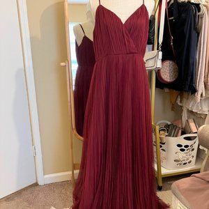 SCARLETT TULLE PLEATED MAXI DRESS